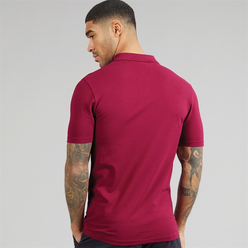 Lyle And Scott Vintage Heren Poloshirt Rich Burgundy - Afbeelding 2