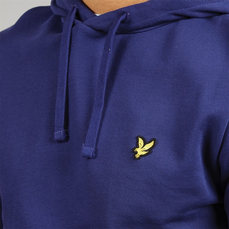 Lyle And Scott Vintage Heren Pullover Hoodie Deep Indigo - Afbeelding 3