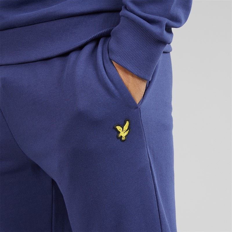 Lyle And Scott Vintage Heren Slim Fit Joggers Deep Indigo - Afbeelding 3