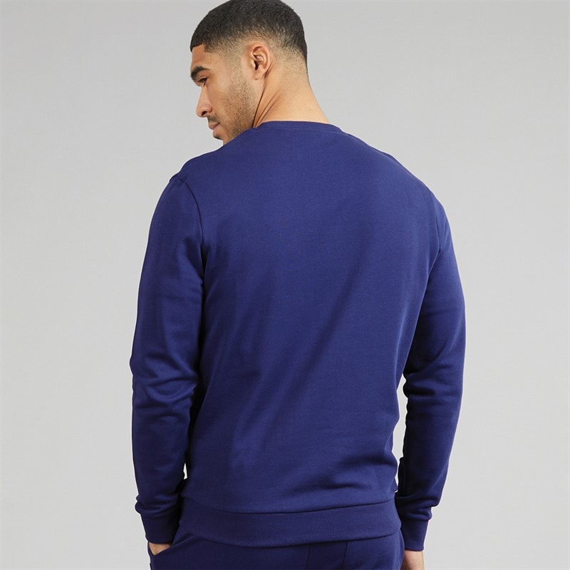 Lyle And Scott Vintage Heren Crew Neck Sweatshirt Deep Indigo - Afbeelding 2