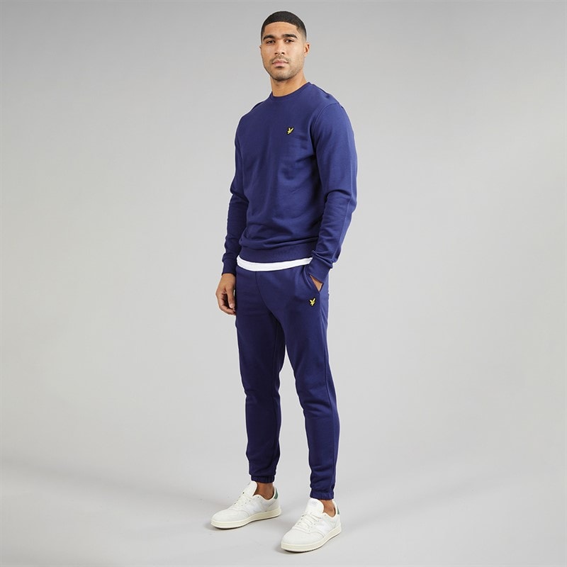 Lyle And Scott Vintage Heren Crew Neck Sweatshirt Deep Indigo - Afbeelding 3