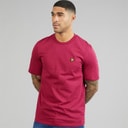 Lyle And Scott Vintage Heren Middengewicht Katoenen T-shirt Rich Burgundy
