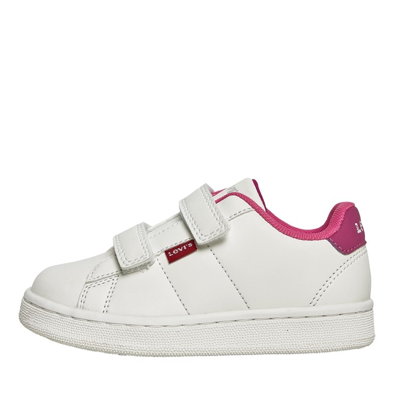 Levi's Meisjes Bell Mini Sneakers Wit/Fuchsia 0069 - Afbeelding 1