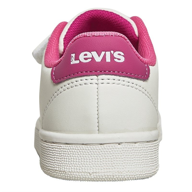 Levi's Meisjes Bell Mini Sneakers Wit/Fuchsia 0069 - Afbeelding 3