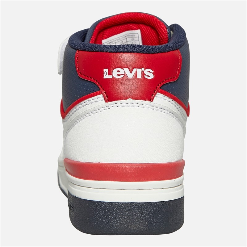 Levi's Baskets montantes Dereck enfant, blanc, Marine, rouge 0218 - Image 3