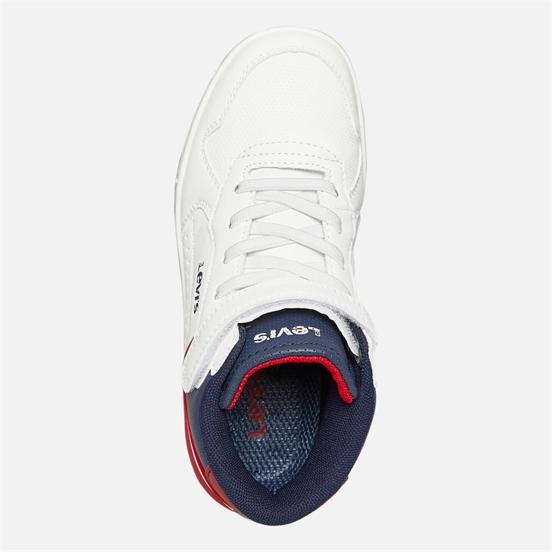 Levi's Baskets montantes Dereck enfant, blanc, Marine, rouge 0218 - Image 4