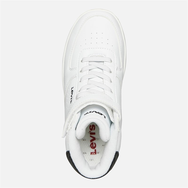 Levi's Baskets Montantes Enfant New Union Blanc Noir 0062 - Image 4