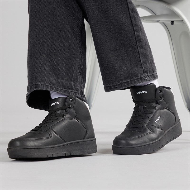 Levi's Junior New Union Hi Top Sneakers Zwart Wit 0008