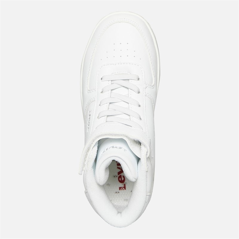 Levi's Nieuwe Union Hi Top Sneakers Kinderen Wit 0061 - Afbeelding 4