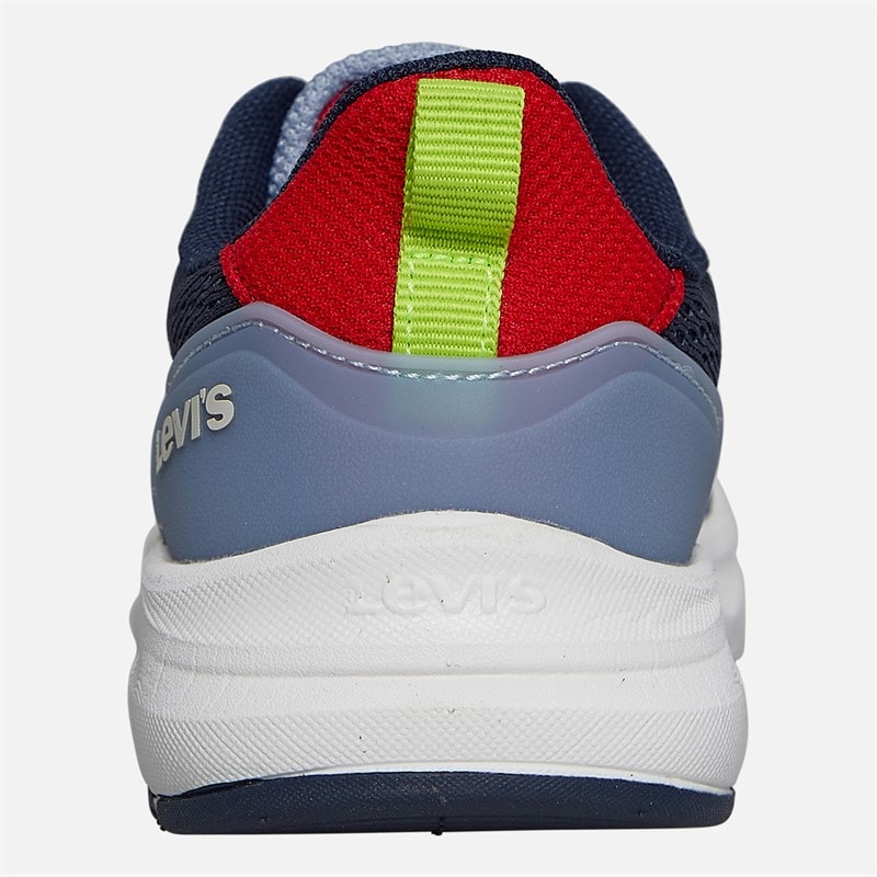 Levi's Kinderen Ocean Sneakers Navy/Rood 0290 Navy Red 0290 - Afbeelding 3