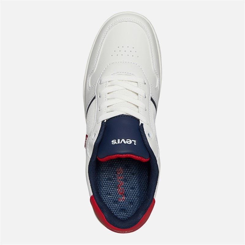 Levi's Junior Kickser Sneakers Off White/Navy 3130 Off wit Navy 3130 - Afbeelding 4