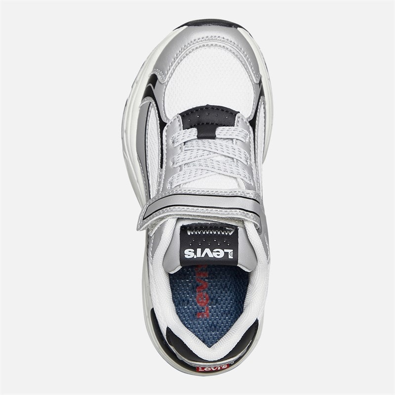 Levi's Kinderen Curtis Sneakers Zilver/Wit/Zwart 0908 Silver wit Black 0908 - Afbeelding 4