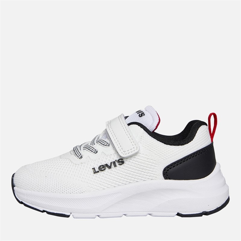 Levi's Kinderen Hudson Sneakers Wit/Zwart/Rood 0239 wit Black Red 0239 - Afbeelding 1