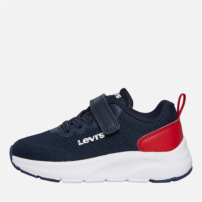 Levi's Kinderen Hudson Sneakers Navy/Rood 0290 Navy Red 0290 - Afbeelding 1