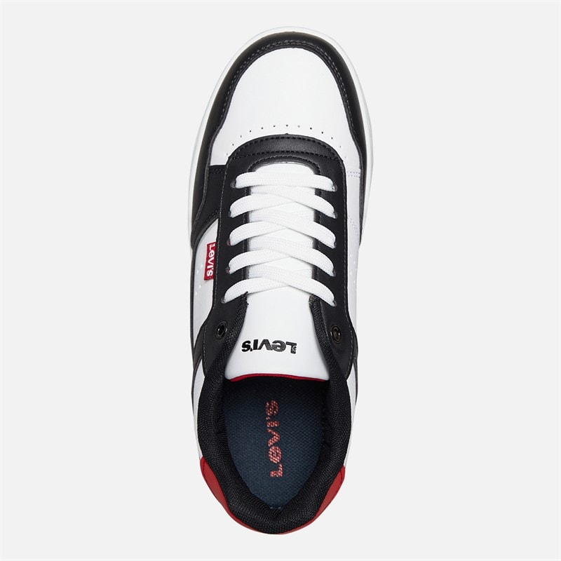 Levi's Junioren John Sneakers Zwart/Wit/Rood 0230 Black wit Red 0230 - Afbeelding 4