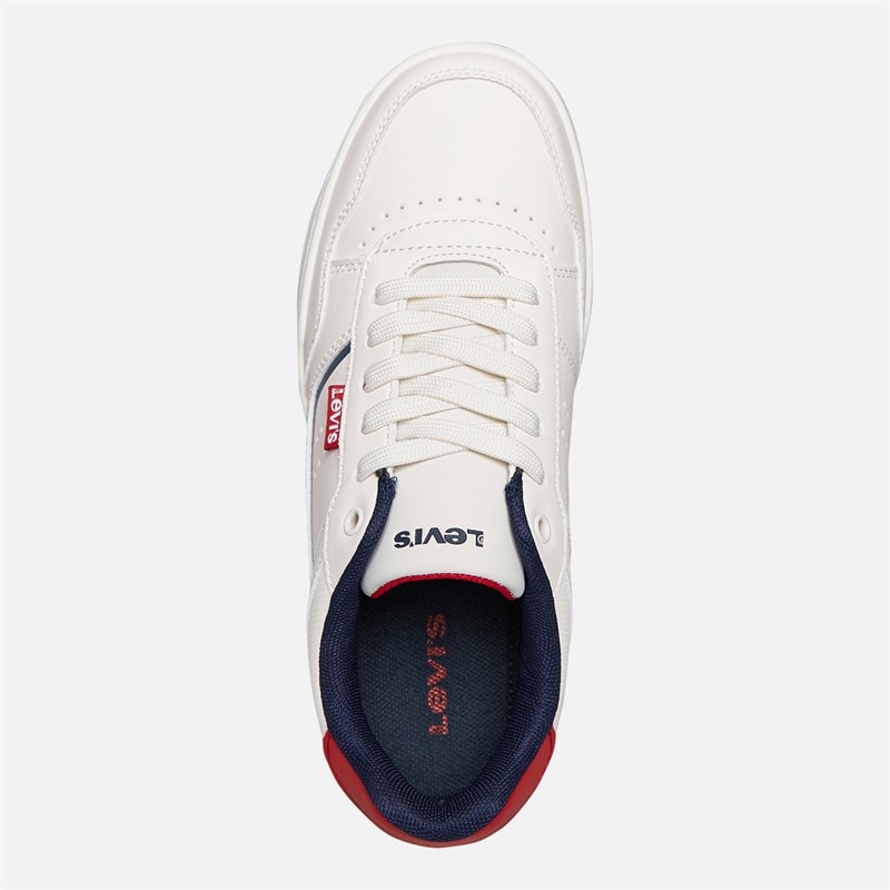 Levi's Junior John Sneakers Off White/Navy 3130 Off wit Navy 3130 - Afbeelding 4