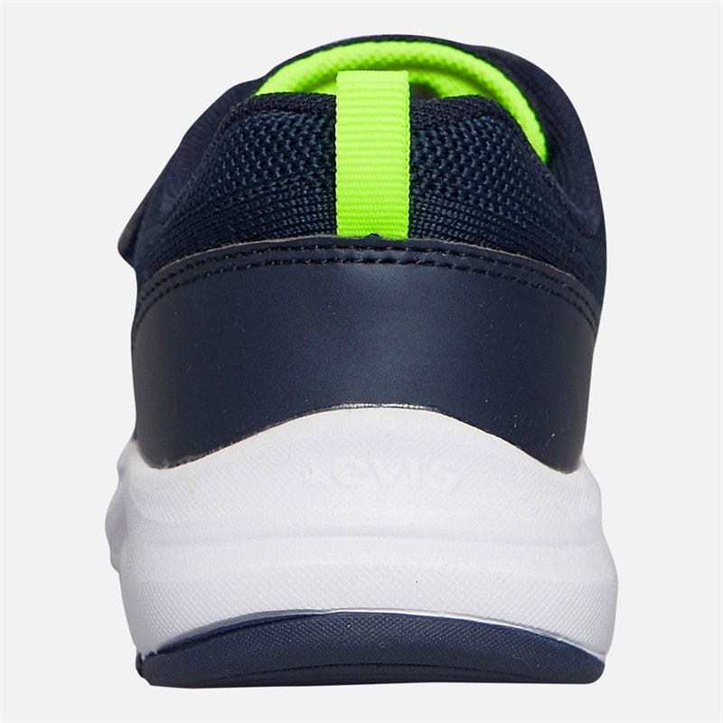 Levi's Kinderen Hudson Sneakers Navy/Geel 0923 Navy Yellow 0923 - Afbeelding 3