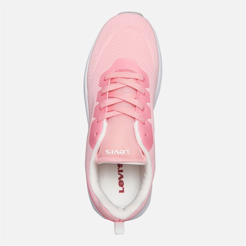 Levi's Juni Meisjes Hudson Sneakers Pastel Roze/Wit 3004 Pastel Pink wit 3004 - Afbeelding 4