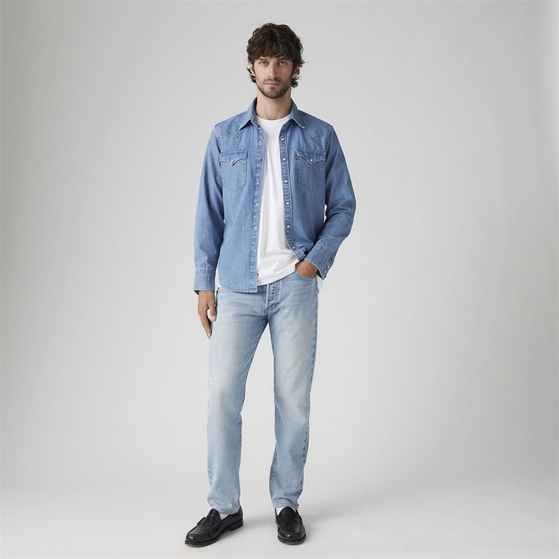 Levi's Heren 501 Slim Taper Jeans Me Transfer - Afbeelding 4