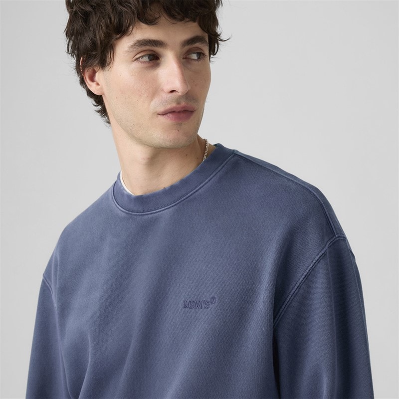 Levi's Heren Authentic Crew Sweatshirt Sargasso Sea Garment Dye - Afbeelding 3
