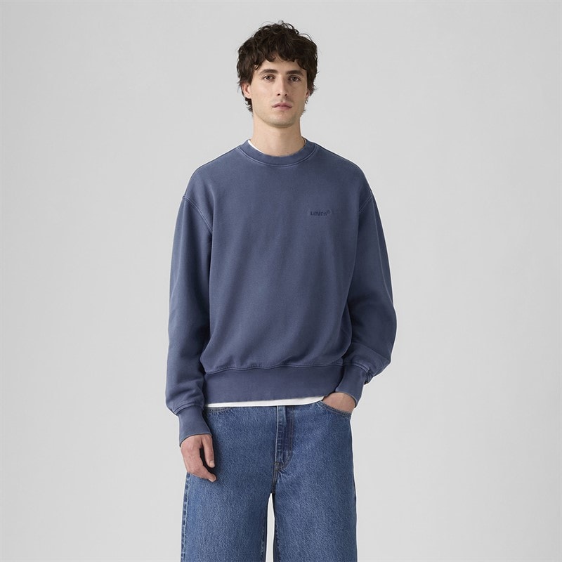 Levi's Heren Authentic Crew Sweatshirt Sargasso Sea Garment Dye - Afbeelding 4