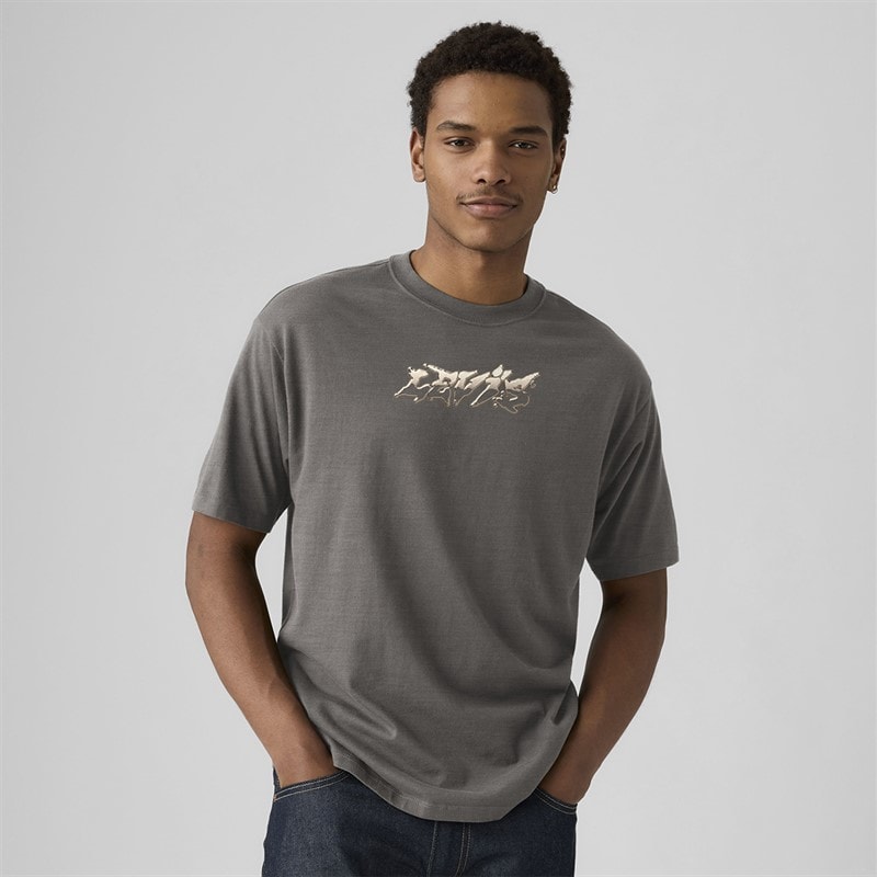 Levi's Heren vintage fit grafisch T-shirt Copper Levis Smoked Pearl