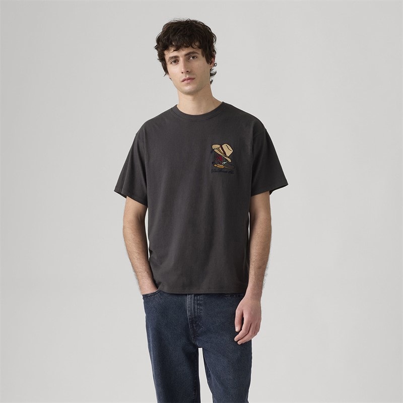 Levi's T-shirt graphique Homme coupe vintage Bison fantôme de fer à cheval - Image 1