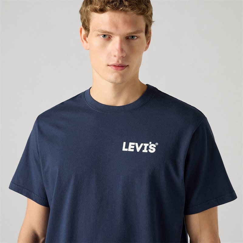 Levi's Herren T Shirt Lockerer Schnitt Marineblau - Bild 3