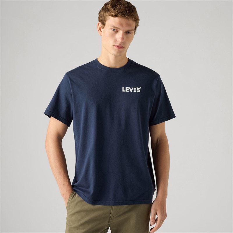 Levi's Herren T Shirt Lockerer Schnitt Marineblau - Bild 4