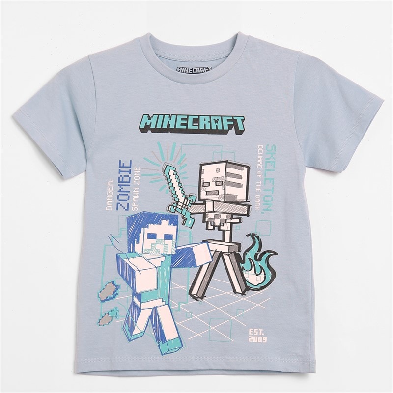 Minecraft lot de 3 t-shirts Garçon Gris ciel/Bleu Sky-Grey-Blue - Image 2