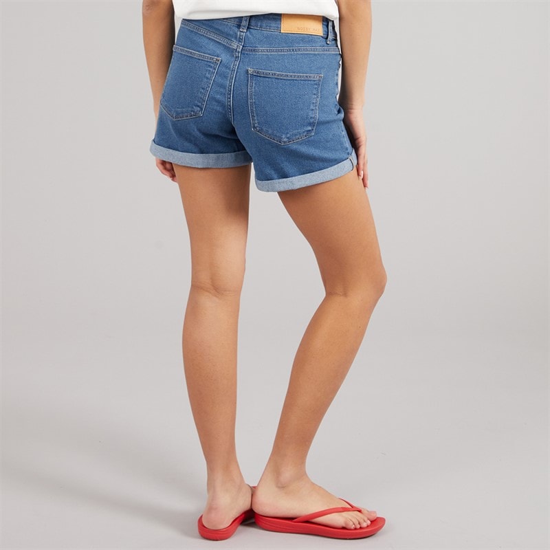 Noisy May Dames Debby Denim Shorts Medium Blue Denim - Afbeelding 2