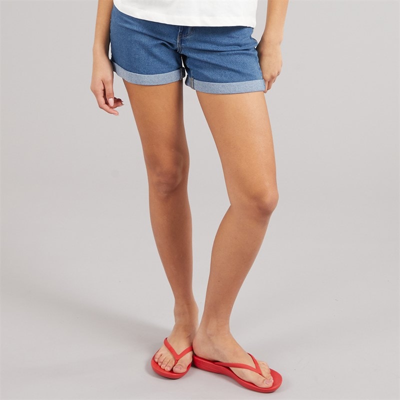 Noisy May Dames Debby Denim Shorts Medium Blue Denim - Afbeelding 3