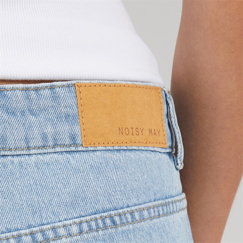 Noisy May Dames Holla Denim Shorts Light Blue Denim - Afbeelding 3