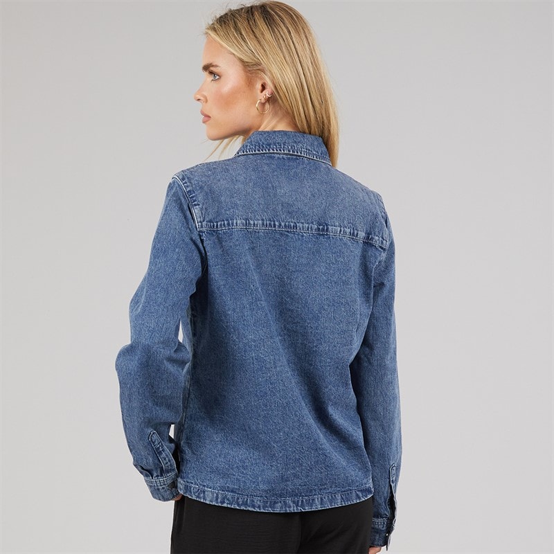 Noisy May Chemise en jean Signe Femme Medium Blue Denim - Image 2