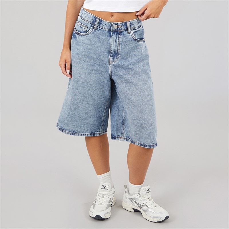 Noisy May Shorts Bermuda Mindie Femme Light Blue Denim - Image 3