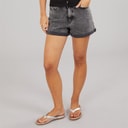 Noisy May Shorts en jean taille haute Femme Dark Grey Denim