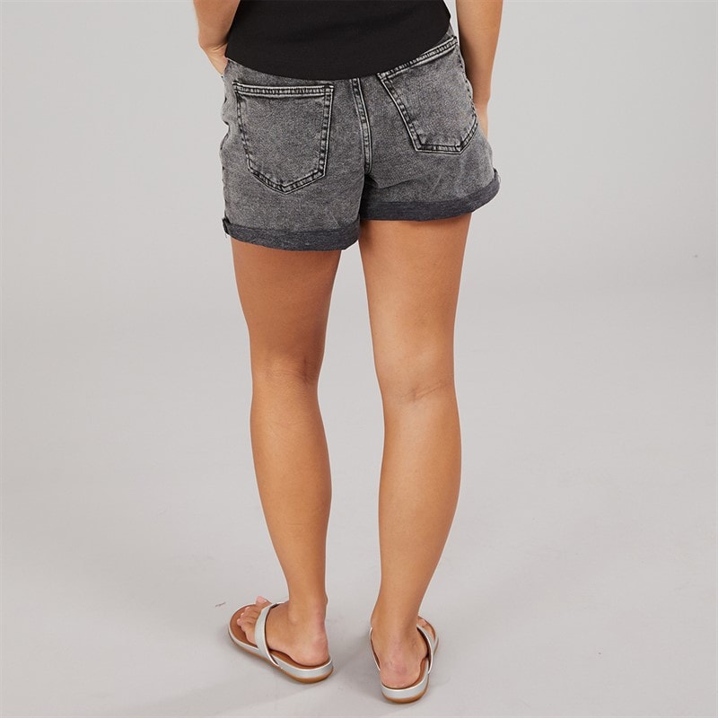 Noisy May Shorts en jean taille haute Femme Dark Grey Denim - Image 2