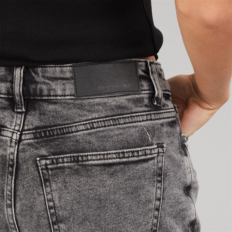 Noisy May Shorts en jean taille haute Femme Dark Grey Denim - Image 3