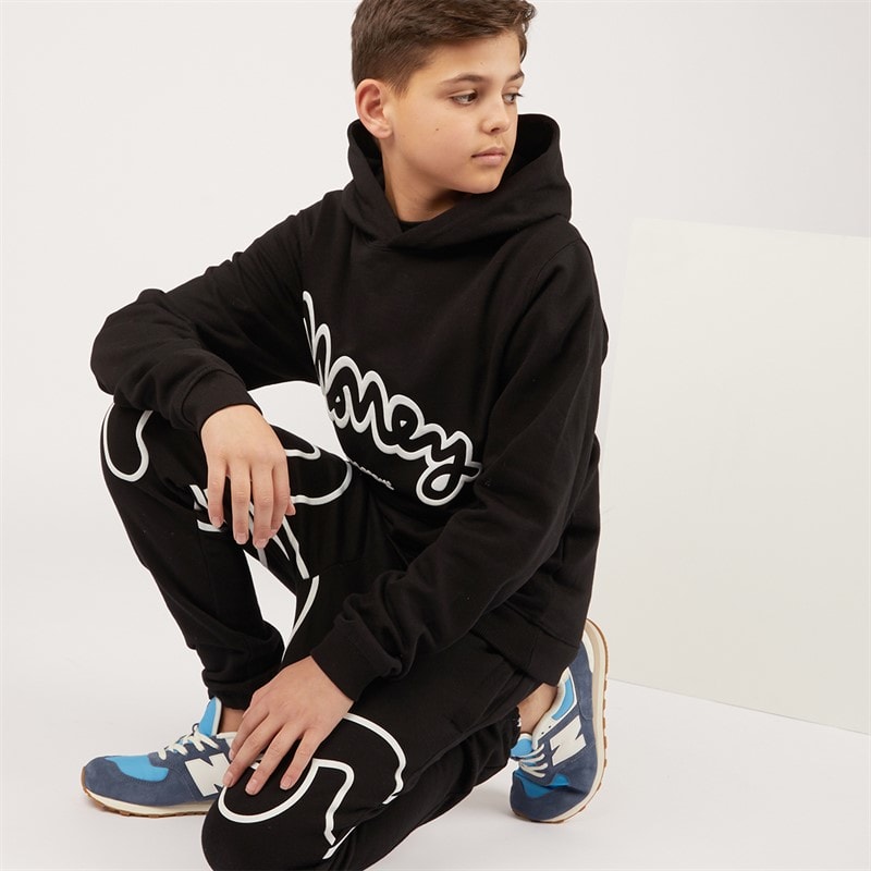 Money Jungen Smiley Sig Ape Kapuzenpullover Schwarz - Bild 3