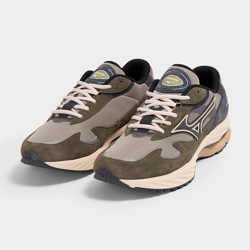 Mizuno Wave Rider Beta Trainers Vintage Khaki/Black Sand/Grape - Afbeelding 2