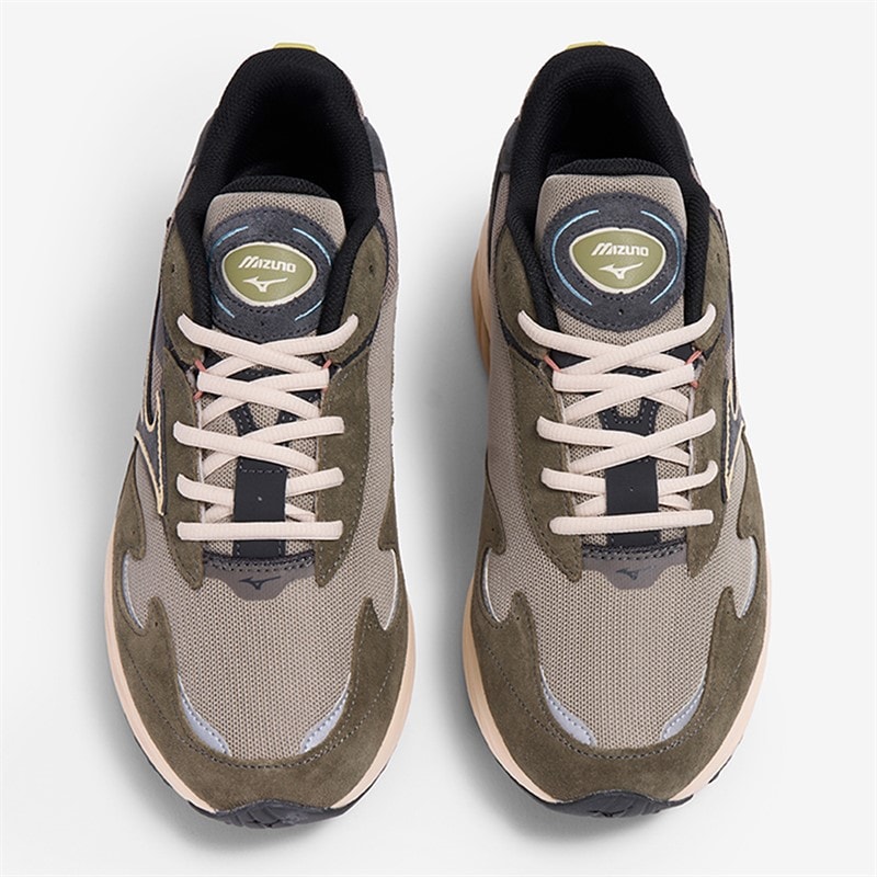 Mizuno Wave Rider Beta Trainers Vintage Khaki/Black Sand/Grape - Afbeelding 4
