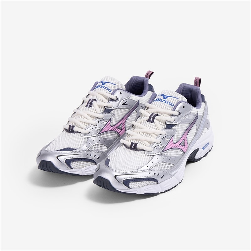 Mizuno MXR Trainers Snow White/Lilac Chiffon/Silver - Afbeelding 2
