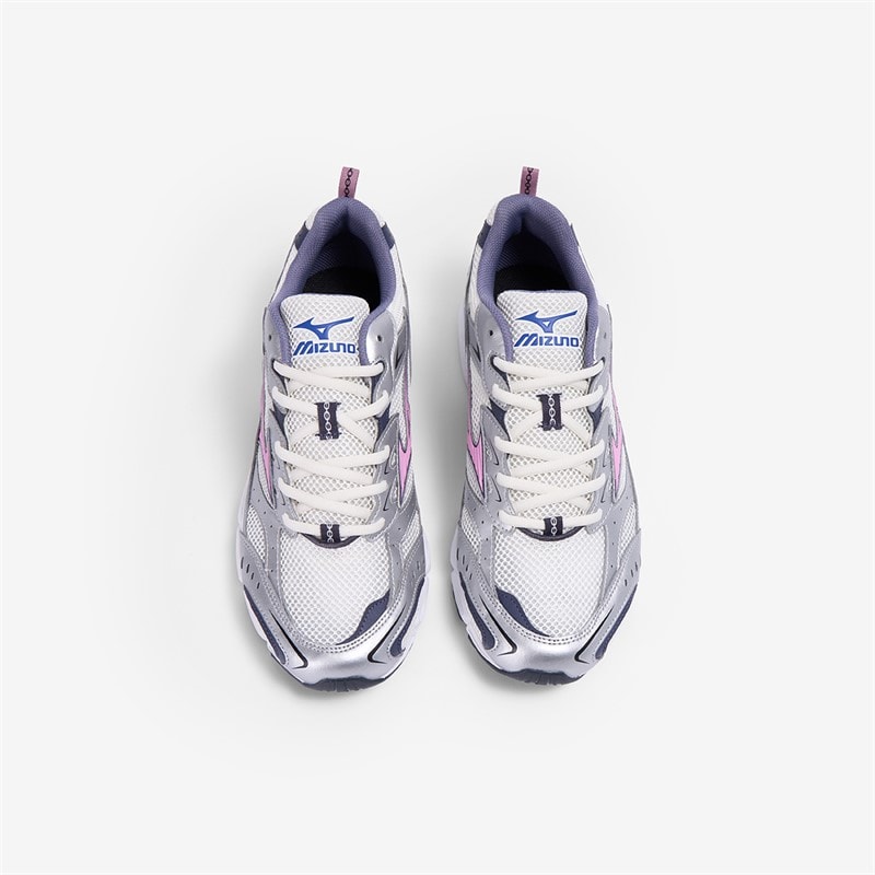 Mizuno MXR Trainers Snow White/Lilac Chiffon/Silver - Afbeelding 3