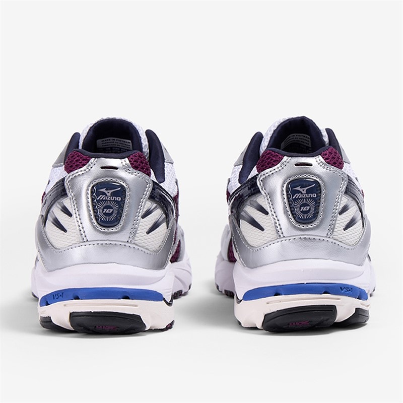Mizuno Wave Rider 10 Sneakers Wit/Bariton Blauw/Donkerpaars Wit/Baritoneblue/Darkpurple - Afbeelding 3