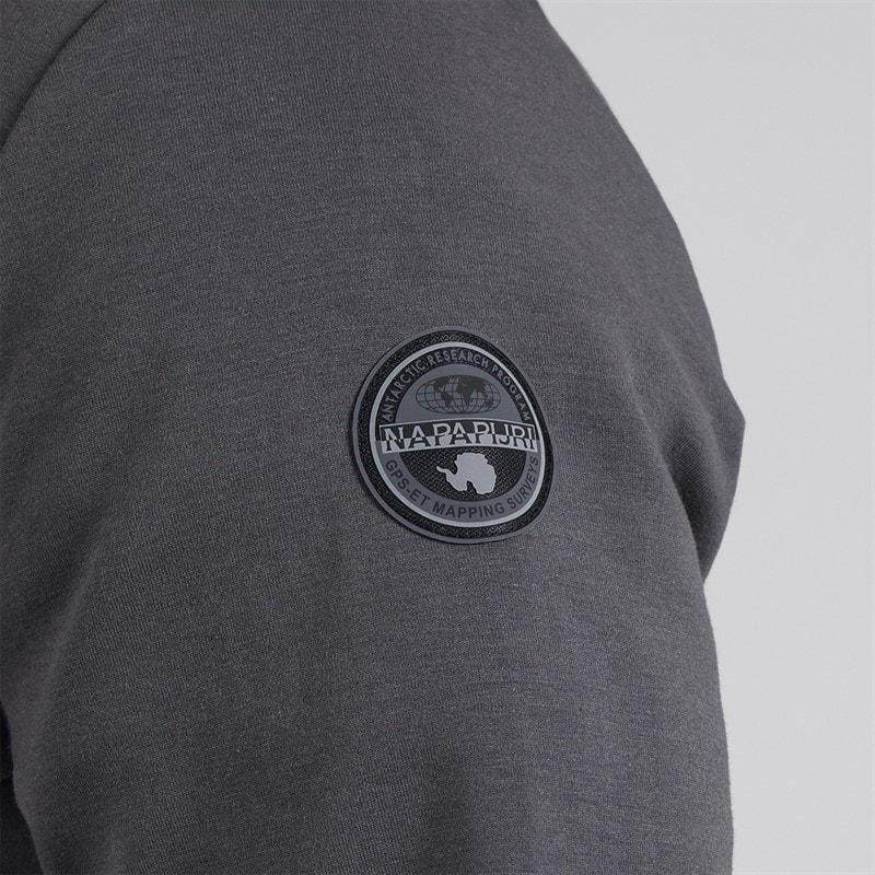 Napapijri Heren Bastien 1/2 Zip Sweatshirt Dark Grey Solid - Afbeelding 5