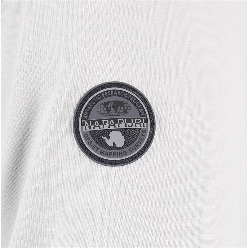 Napapijri Heren Sesano 1/2 Rits Top Light Grey Solid - Afbeelding 5
