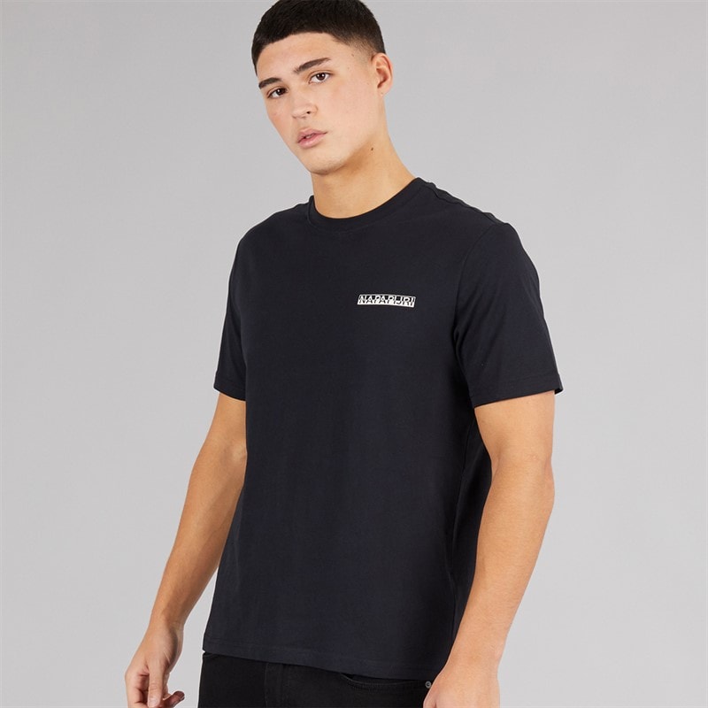 Napapijri Heren Mirada T-shirt met grafische print op de rug Zwart - Afbeelding 2