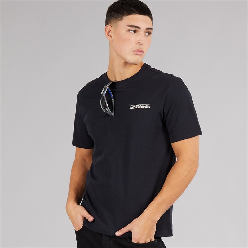 Napapijri Heren Mirada T-shirt met grafische print op de rug Zwart - Afbeelding 5