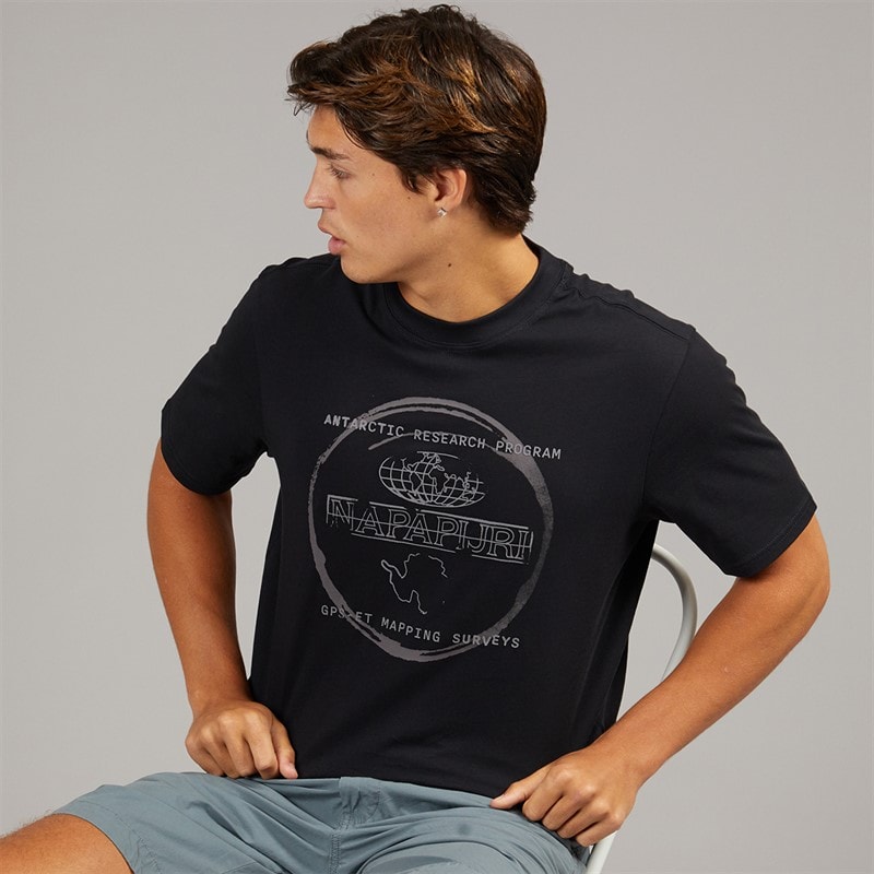 Napapijri Herren Glatzkopf T Shirt Black Beauty