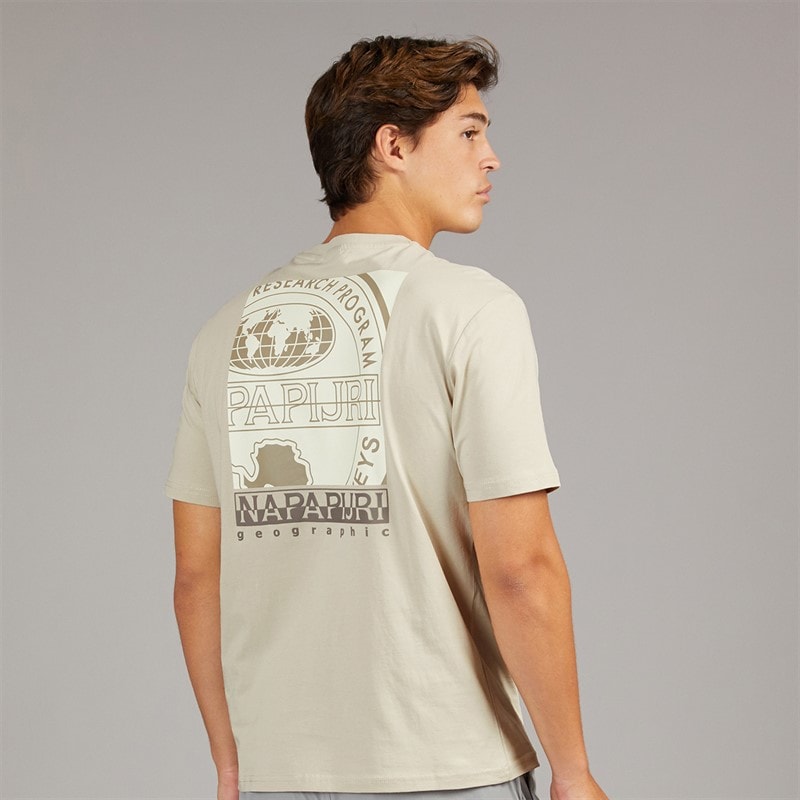 Napapijri Herren Sondrio T Shirt Beige Silver